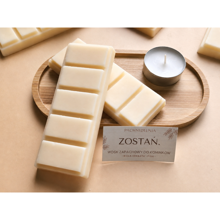 ZOSTAŃ. | Wosk zapachowy | biała herbata • figa | Pachnidelnia