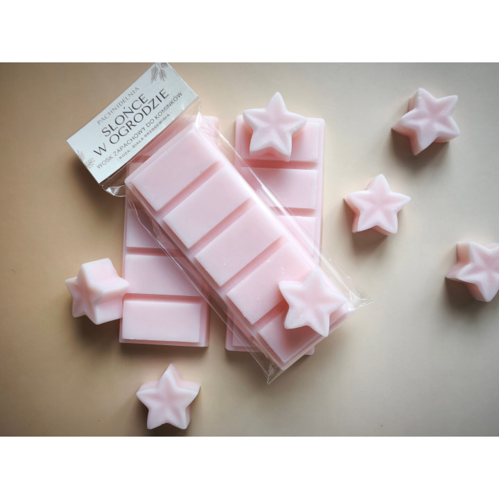 SŁOŃCE W OGRODZIE – wosk zapachowy | róża • biała brzoskwinia