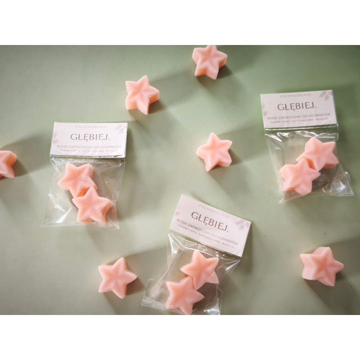 GŁĘBIEJ. – wosk zapachowy mini | ciemne piżmo • nuty drzewne • wanilia