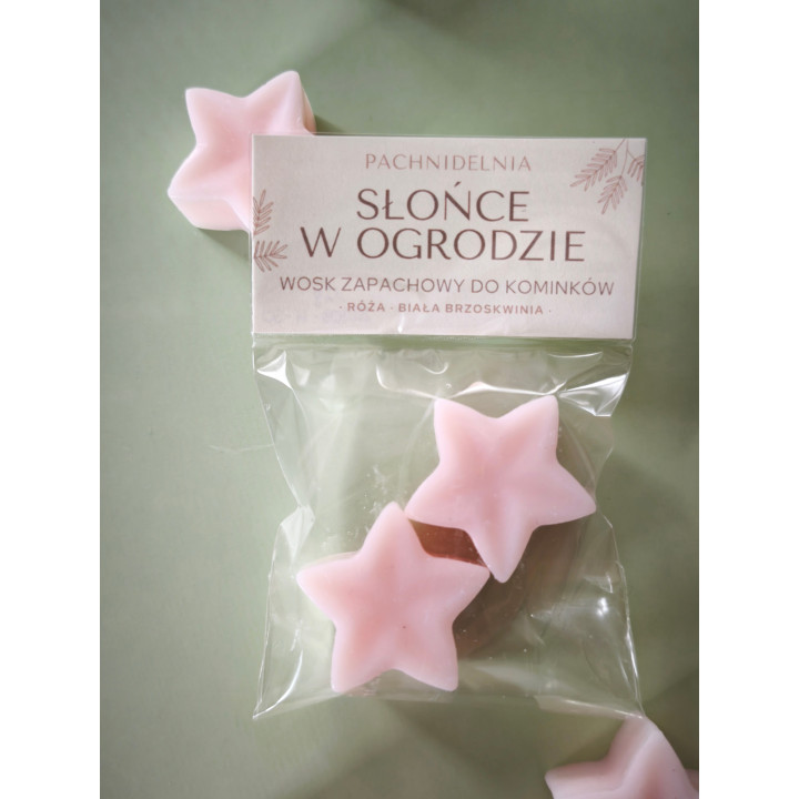 SŁOŃCE W OGRODZIE – wosk zapachowy mini | róża • biała brzoskwinia